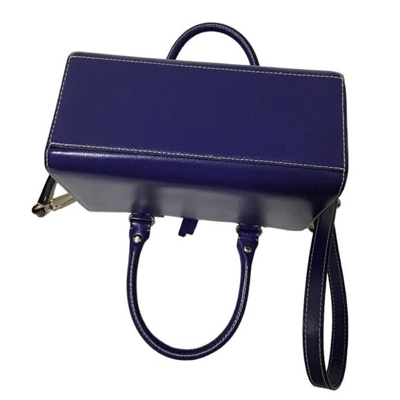 kate spade Alessa Wellesley Leather Satchel Holliday Blue Bag - Picture 7 of 15